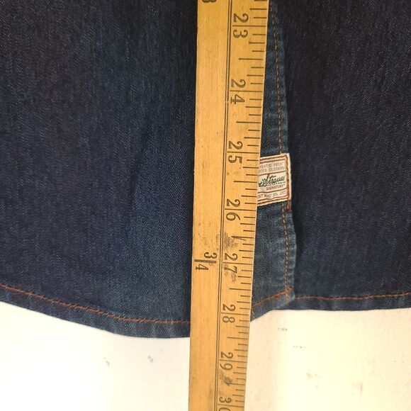 NEW Levi Strauss Signature Denim Western Pearl Snap Shirt Button Up Womens Sz XL - Picture 9 of 10